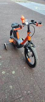 FIETS 14 INCH 3-5 JAAR ROBOT B'TWIN - met steunwielen, Fietsen en Brommers, Ophalen, Zijwieltjes, Gebruikt, B-Twin