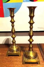 2 messing kandelaars, Antiek en Kunst, Ophalen of Verzenden
