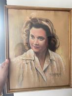 krijttekening 1947, Antiek en Kunst, Kunst | Tekeningen en Fotografie, Ophalen of Verzenden