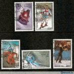 Laos 1992 - Yvert 1022-1026 - Olympische Spelen (ST), Timbres & Monnaies, Timbres | Asie, Affranchi, Envoi