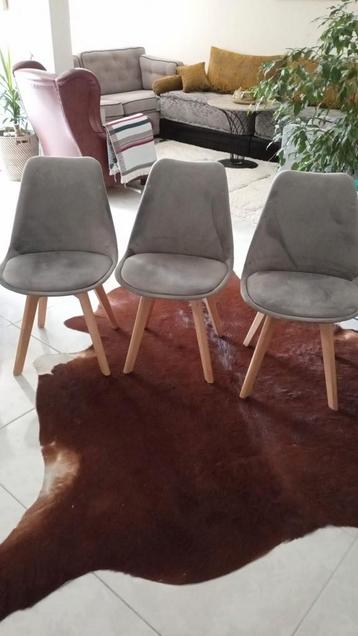 Chaises de salle à manger grises, Maison & Meubles, Chaises, Enlèvement ou Envoi, Utilisé, Gris