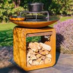 Barbecue en acier Corten, grill, plaque de cuisson, Jardin & Terrasse, Avec accessoires, Enlèvement ou Envoi, Neuf