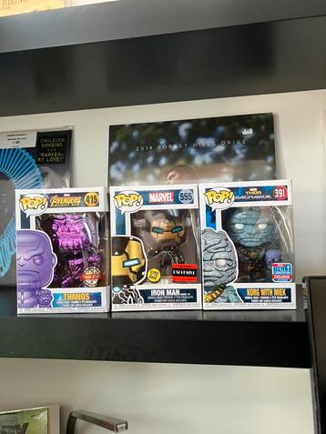 3 Marvel Funko Pops beschikbaar voor biedingen
