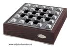 ANGELO SIGAARASBAK 18 x 18  x5 cm PREMIUM HOUT METAAL  sab07, Verzenden, Nieuw, Asbak