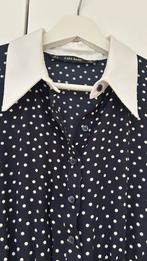 ZARA XS tot S marine blauw klassiek jurkje met wit dots, Ophalen of Verzenden, Zo goed als nieuw
