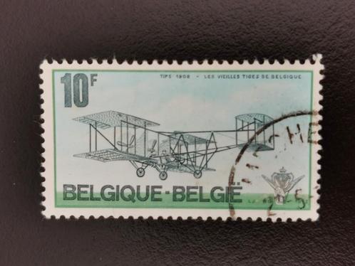 Belgique 1973 - avion - biplan, Timbres & Monnaies, Timbres | Timbres thématiques, Affranchi, Avions, Enlèvement ou Envoi