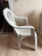 6 chaises de jardin blanches, Empilable, Plastique, Enlèvement, Utilisé