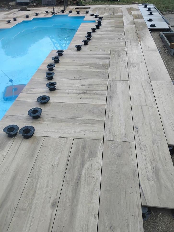 Dalles 2 cm effet bois FIN DE CHANTIER, Bricolage & Construction, Dalles & Carrelages, Enlèvement ou Envoi