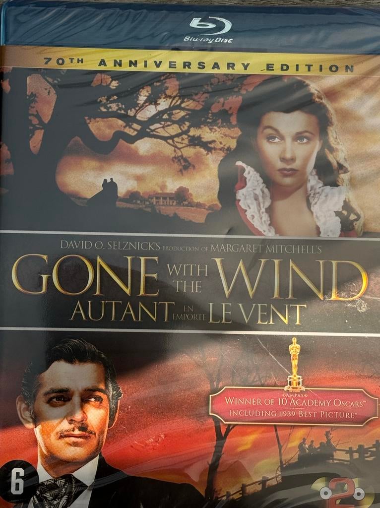 BD - GONE WITH THE WIND - SEALED, CD & DVD, Blu-ray, Neuf, dans son emballage, Classiques, Enlèvement ou Envoi