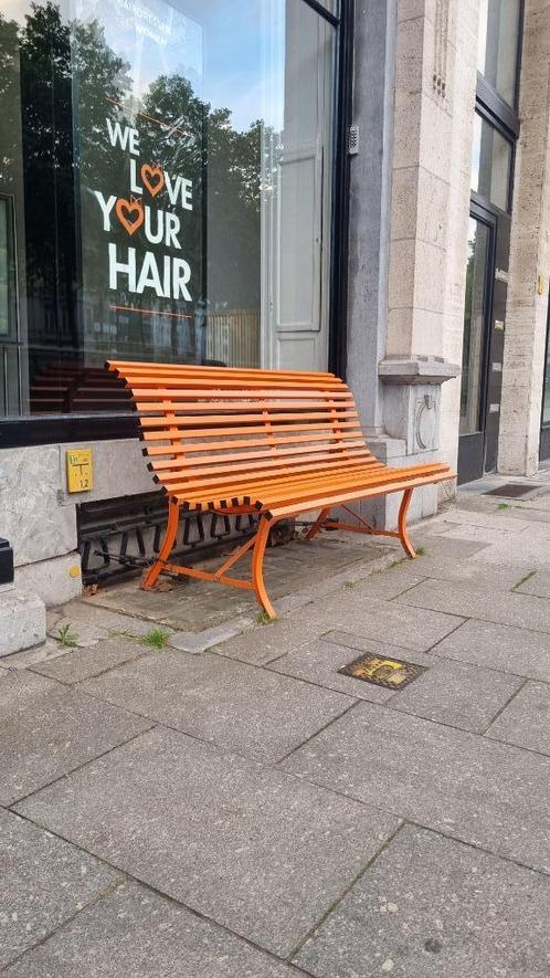 Fermob tuinbank oranje, Tuin en Terras, Tuinbanken, Gebruikt, Overige materialen, Ophalen