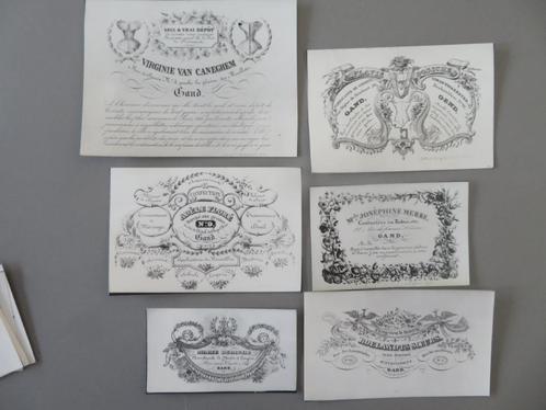 histoire de Gand 1840 - 1860 Photos, cartes en porcelaine, Collections, Photos & Gravures, Comme neuf, Photo, Bâtiment, Avant 1940