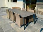 Tuintafel 240x100cm, alu onderstel, volkeramisch blad, Tuin en Terras, Tuintafels, Ophalen, Zo goed als nieuw, Rechthoekig, Aluminium