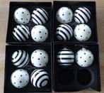 Kerstballen zwart/wit motief, Ophalen, Zo goed als nieuw