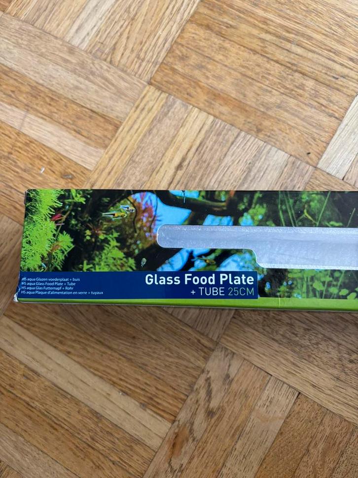 HS Aqua glazen voederbuis met voederschaal  25cm NIEUW, Animaux & Accessoires, Poissons | Aquariums & Accessoires, Neuf, Enlèvement ou Envoi
