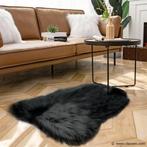 Nieuw & Zacht Zwart Schapenvacht - Luxe Comfort Thuis!, Huis en Inrichting, Stoffering | Tapijten en Vloerkleden, 100 tot 150 cm