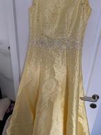 Gele jurk met steentjes!!!, Comme neuf, Jaune, Taille 38/40 (M), Robe de gala