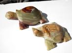 2 schildpadjes in marmer, Verzamelen, Verzenden, Zo goed als nieuw, Dier