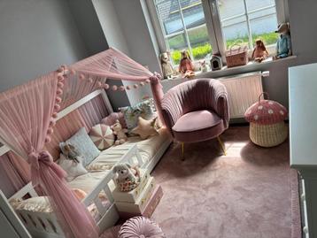 Fauteuil style vintage boudoir velours rose ancien SKLUM, Tissus, Moins de 75 cm, Comme neuf, Boudoir
