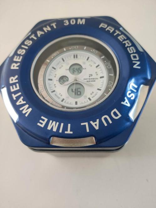 Paterson Dual Time Watch - Nieuw, Handtassen en Accessoires, Horloges | Heren, Staal, Staal, Ophalen of Verzenden