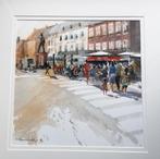 Aquarel Tongeren :  markt Ambiorix  :  theo verhulst, Ophalen of Verzenden