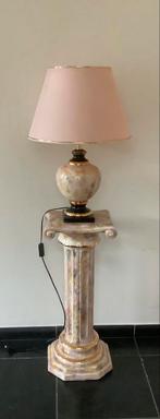 Italiaanse lampadaire + zuil gesigneerd, Antiquités & Art, Enlèvement ou Envoi