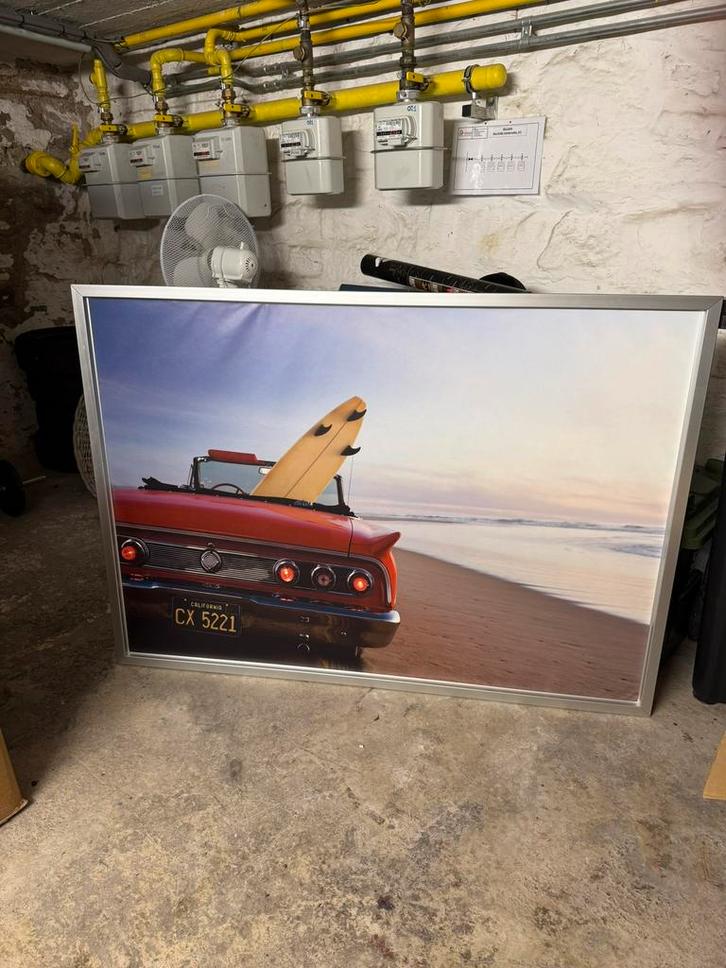 Cadre toile tableau cadre voiture californie IKEA, Huis en Inrichting, Woonaccessoires | Spiegels, Zo goed als nieuw, Ophalen