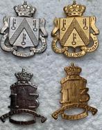 Kenteken, 3de LINIE + 13de LINIE mutskentek, Zilver+Goud, Verzamelen, Ophalen of Verzenden, Landmacht, Embleem of Badge