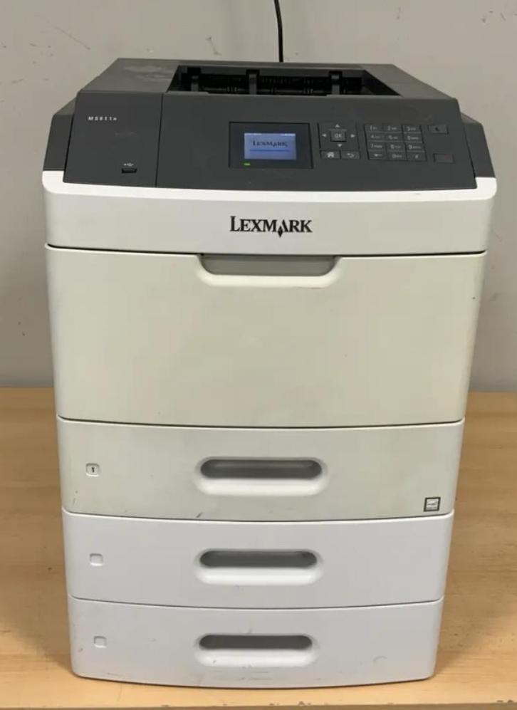 Lexmark laser printer MS811n (3 stuks), Computers en Software, Printers, Gebruikt, Printer, Laserprinter, Zwart-en-wit printen