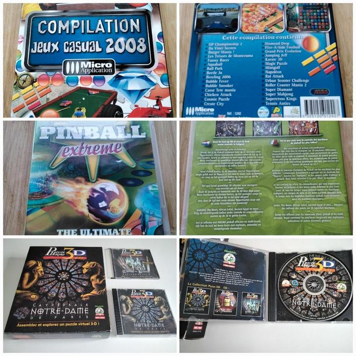 4 Arcadegames voor PC/CD-ROM - PINBALL + 3D PUZZELS, Games en Spelcomputers, Games | Pc, Zo goed als nieuw, Ophalen of Verzenden