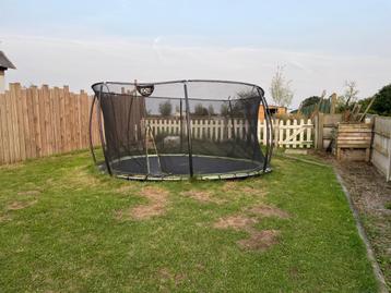 Trampoline enterré EXIT Silhouette ø427cm, Enlèvement, Utilisé
