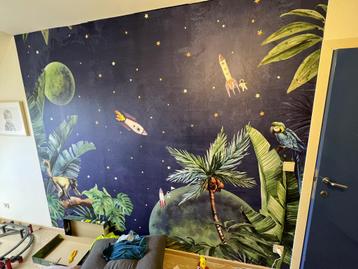 Kinderkamer behang from jungle to space