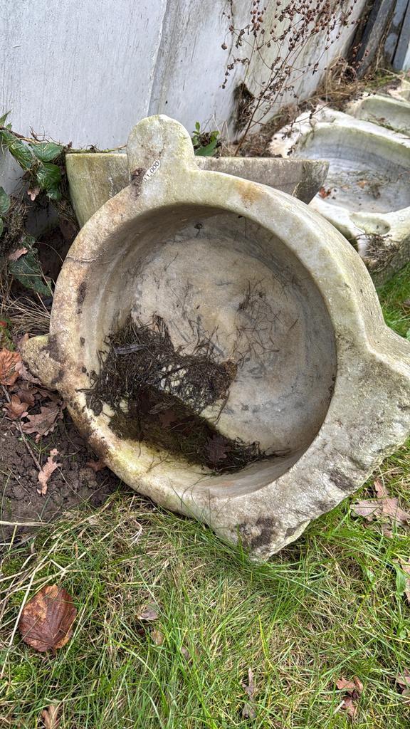 Lavabo in griekse witte marmer, Bricolage & Construction, Sanitaire, Utilisé, Toilettes, Enlèvement ou Envoi