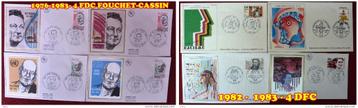 1976-1983- 4 FDC FOUCHET-CASSIN + 4 fdc AUTRES beschikbaar voor biedingen