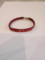 Bracelet I love Roma, Handtassen en Accessoires, Armbanden, Ophalen, Rood, Leer