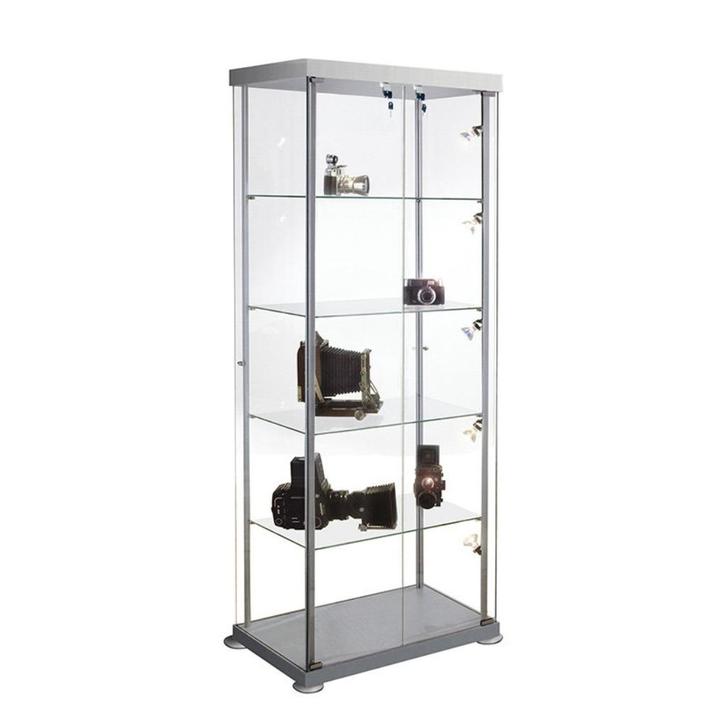Vitrinekast glas rechthoekig glasvitrine met slot, Huis en Inrichting, Kasten | Vitrinekasten, Nieuw, 150 tot 200 cm, 50 tot 100 cm