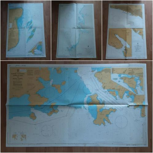 lot de cartes marines avec itinéraires de navigation (1), Collections, Marine, Utilisé, Carte, Photo ou Gravure, Enlèvement ou Envoi
