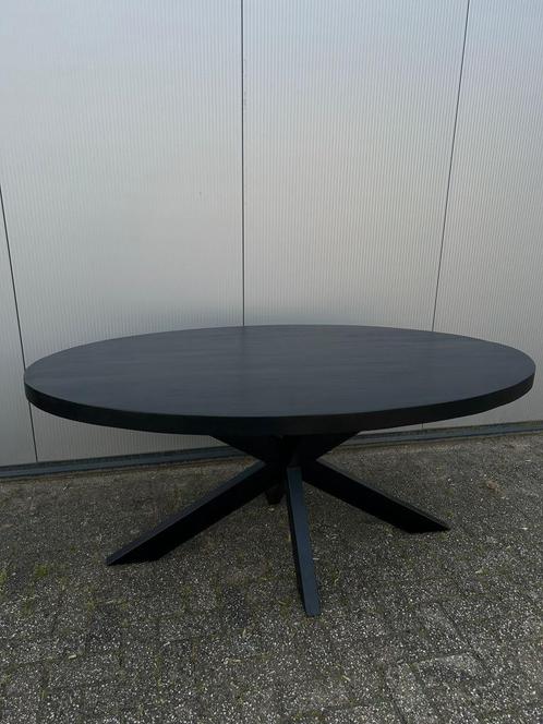 Dessus de table ovales en bois de manguier noir (sans pieds), Maison & Meubles, Tables | Tables à manger, Comme neuf, 100 à 150 cm