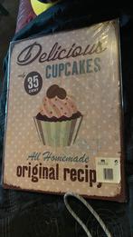 Cupcake metalen decoratieve wandpaneelplaat in vintage stijl, Huis en Inrichting, Woonaccessoires | Wanddecoraties, Ophalen, Nieuw
