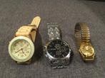 Trio lot horloges, Handtassen en Accessoires, Horloges | Antiek, Overige materialen, Met bandje, Polshorloge, 1960 of later