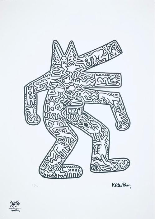Prachtige Lithografie + certificaat • Keith Haring, Antiek en Kunst, Kunst | Litho's en Zeefdrukken, Ophalen of Verzenden