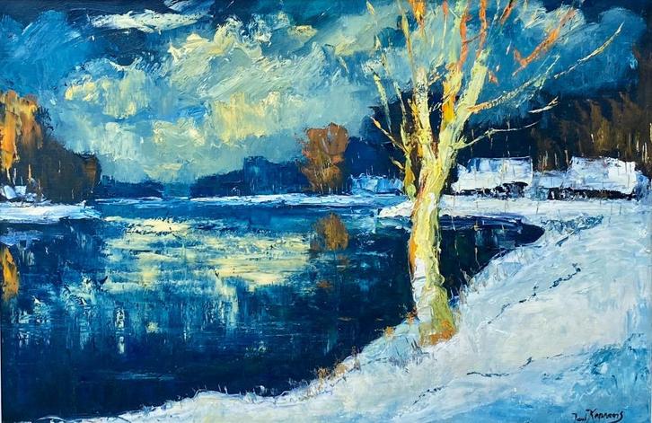 Groot schilderij Juul Keppens, Antiek en Kunst, Kunst | Schilderijen | Klassiek, Ophalen