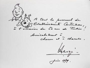 Kuifje - Le Musée Imaginaire de Tintin - dédicace Hergé 1979 beschikbaar voor biedingen