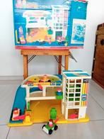 Vintage garage Fisher Price met toebehoren in originele doos, Kinderen en Baby's, Speelgoed | Fisher-Price, Ophalen of Verzenden