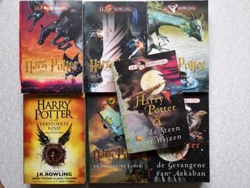 Harry Potter softcover boeken - delen 1,2,3,5,6,8