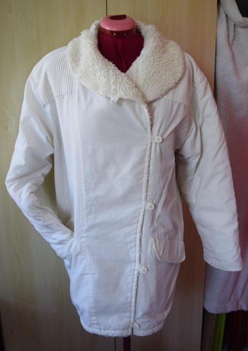 creme warm gevoerde jas 40, Kleding | Dames, Jassen | Winter, Gedragen, Maat 38/40 (M), Wit, Ophalen of Verzenden