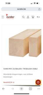 Duo balk vuren 140x240x2000mm (2stuks), Doe-het-zelf en Bouw, Hout en Planken, Ophalen, Nieuw, Vuren, Balk