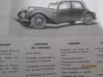 CITROEN TRACTION AVANT  11 LEGERE FOLDER 1946, Verzenden