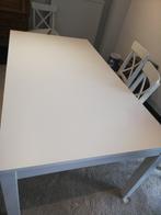 witte uitschuifbare tafel, Ophalen, 200 cm of meer, 50 tot 100 cm, Zo goed als nieuw