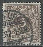 Duitsland 1889/1900 - Yvert 45 - Cijfer in kader - 3 p (ST), Postzegels en Munten, Verzenden, Gestempeld