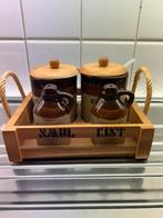 Smul Kist voor zout&peper en mosterd&ketschup, Ophalen, Zo goed als nieuw, Aardewerk, Overige typen